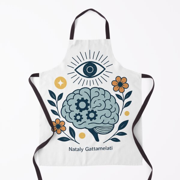 Item preview, Mind Bloom Vision – Brain + Spiritual Eye Illustration by Nataly Gattamelati designed and sold by natalygattamelati.