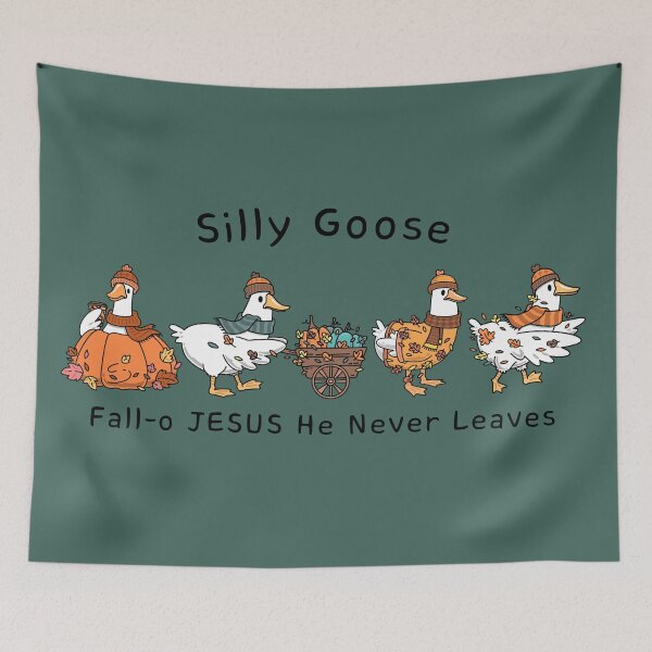 Item preview, Silly Goose Fall o Jesus He Never Leaves designed and sold by Forevermore.