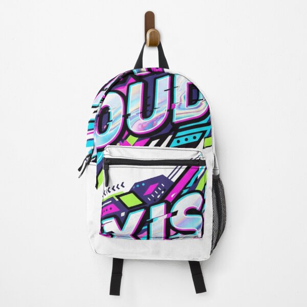 Item preview, EXIST LOUDLY – Neon Cyberpunk Streetwear Typography designed and sold by Happyfreedom.