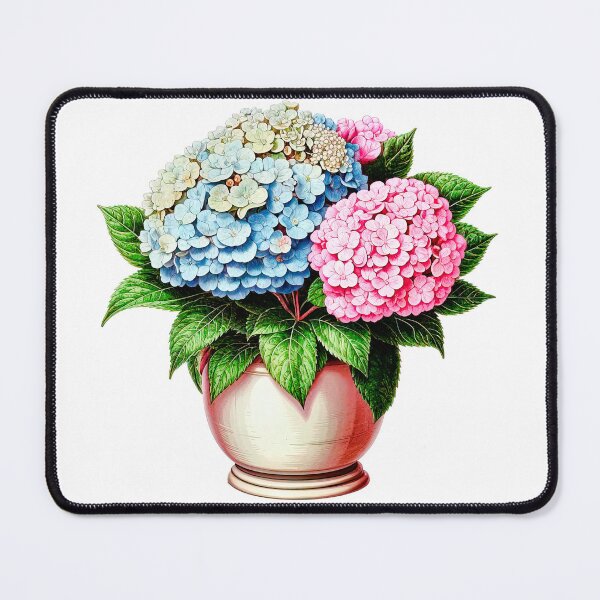 Item preview, Vibrant Hydrangea Bouquet in Ornate Vase designed and sold by LanaGustavsson.