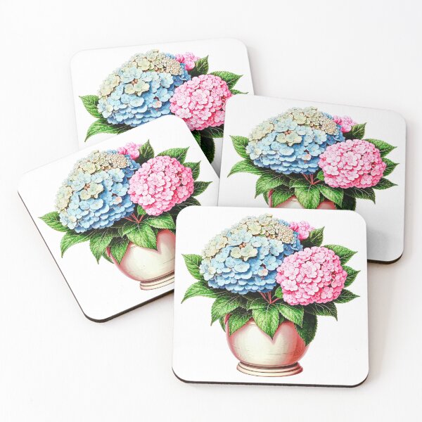 Item preview, Vibrant Hydrangea Bouquet in Ornate Vase designed and sold by LanaGustavsson.