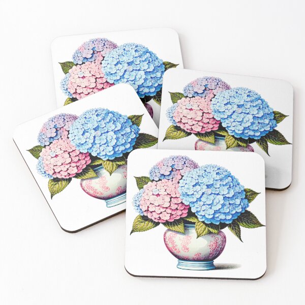 Item preview, Vibrant Hydrangea Bouquet in Ornate Vase designed and sold by LanaGustavsson.