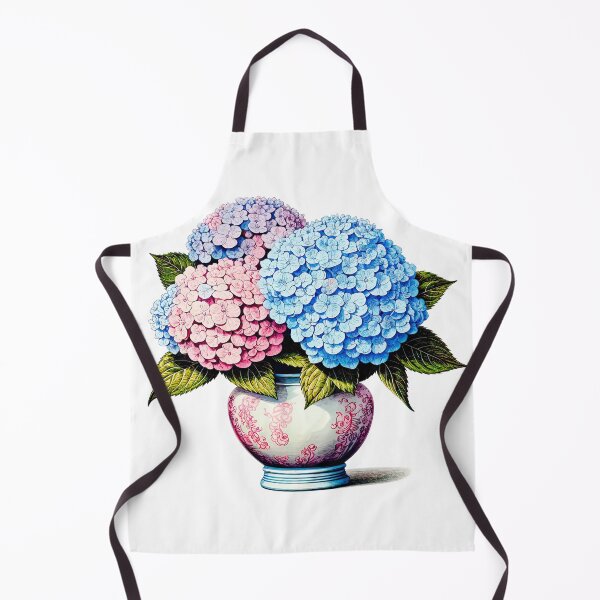 Item preview, Vibrant Hydrangea Bouquet in Ornate Vase designed and sold by LanaGustavsson.