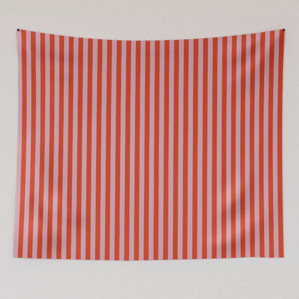 Item preview, Dusty Pink and tomato red stripes,striped pattern maroon designed and sold by patterncrow.