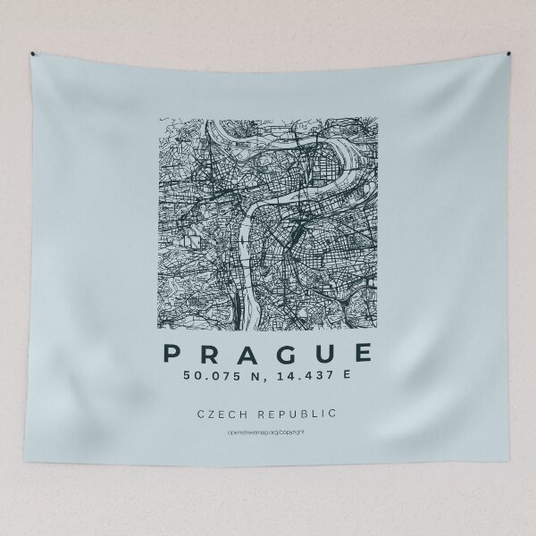 Item preview, Prague Czech Capital Minimalist City Map designed and sold by NosandEdgy.