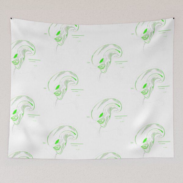 Item preview, Neon Alien Head — Sci-Fi Glowing Green Creature Art designed and sold by kunsuriyapaisan Paranee.