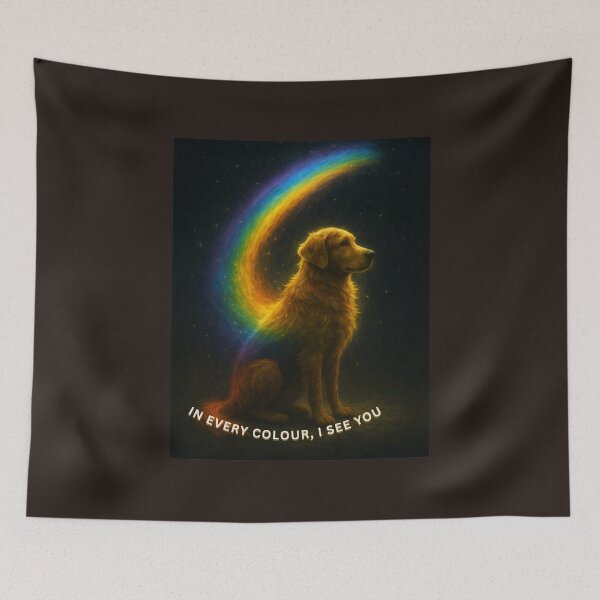 Item preview, In Every Colour, I See You – Rainbow Dog Tribute Art designed and sold by GeoWild Designs.