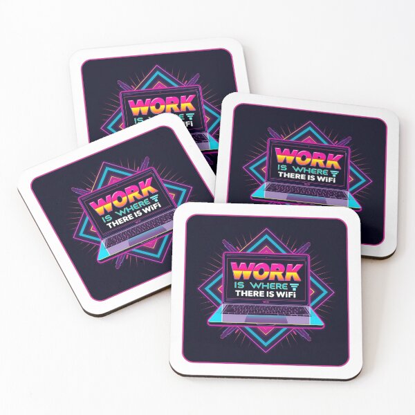 Item preview, Work is where there is Wifi designed and sold by Funktastic Designs.