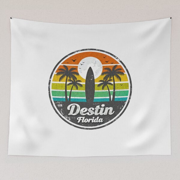 Item preview, Retro Destin Florida Surfing Vibes – 70s Vintage Beach Sunset Gift for Surfers designed and sold by SlocifieShop.