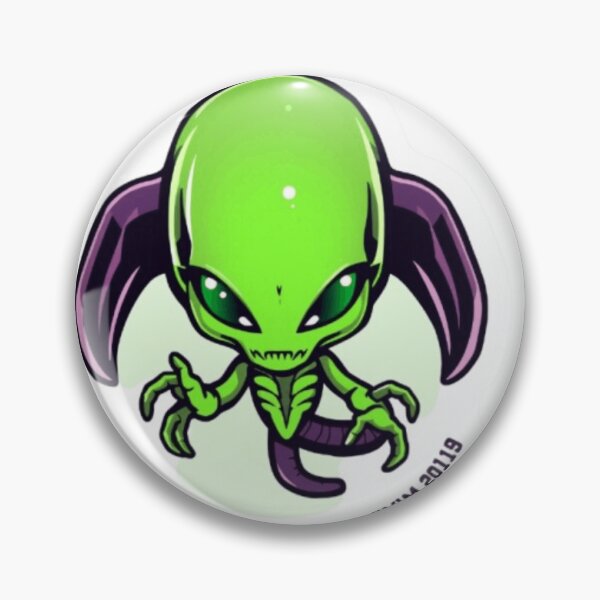 Artikelvorschau, Niedlicher grüner Außerirdischer – Kawaii Weltraumkreatur Sticker entworfen und verkauft von kunsuriyapaisan Paranee.