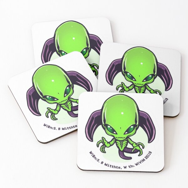 Item preview, Cute Green Alien – Kawaii Space Creature Sticker designed and sold by kunsuriyapaisan Paranee.