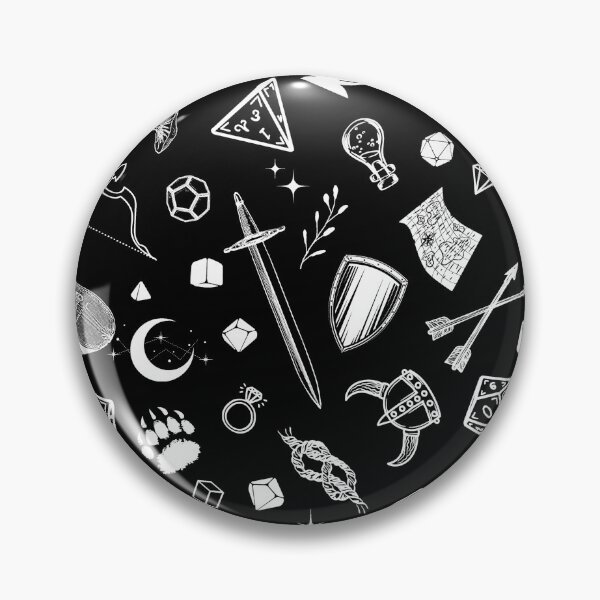Item preview, DND RPG pattern seamless: dungeons and dragons doodles, d20, medieval sword, axe, loot, for d&d roleplaying adventurers designed and sold by DungeonAtelier.