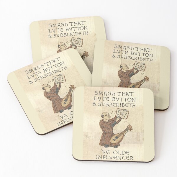 Item preview, Smash That Lute Button & Subscribeth – Ye Olde Influencer designed and sold by Grand Illusions.