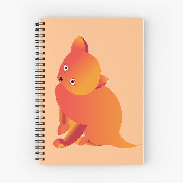Item preview, Fuzzy Gradient Orange Quokka Marsupial Art - Cute Minimalist Wildlife Design designed and sold by Abaseen.
