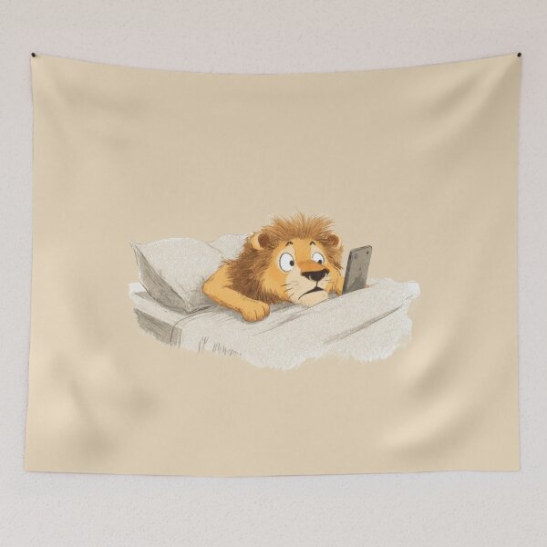 Item preview, Relatable Lion – Just One More Scroll designed and sold by casualnature.