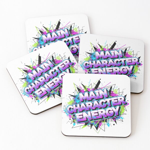 Item preview,  MAIN CHARACTER ENERGY – Neon Y2K Streetwear Typography designed and sold by Momay-designer.