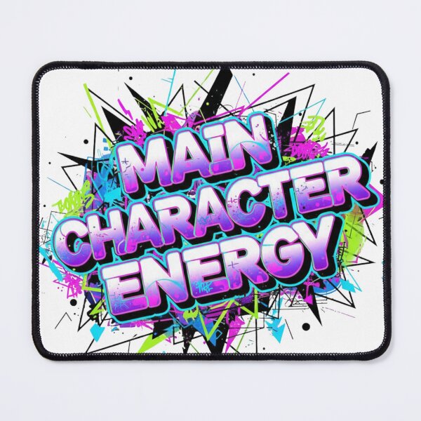Item preview,  MAIN CHARACTER ENERGY – Neon Y2K Streetwear Typography designed and sold by Momay-designer.