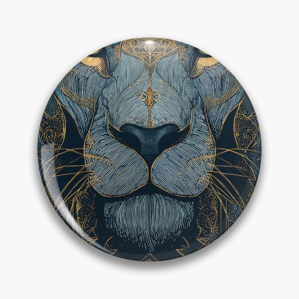 Item preview, ?Mystical Lion – Golden Geometry and Spiritual Energy? designed and sold by Print Monkey.