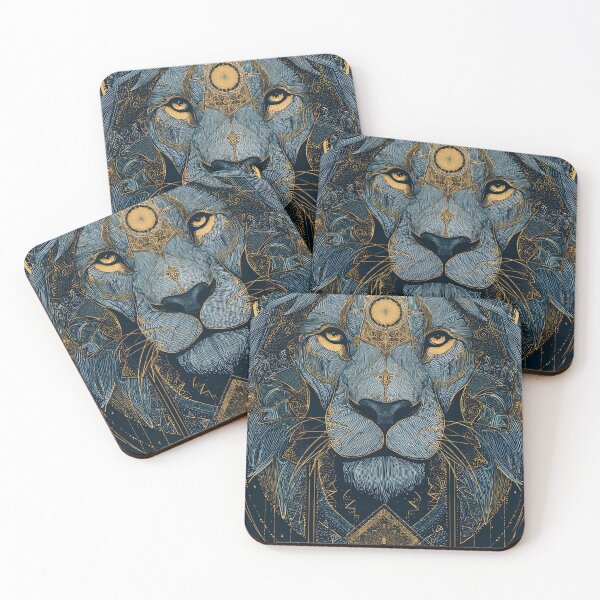 Item preview, ?Mystical Lion – Golden Geometry and Spiritual Energy? designed and sold by Print Monkey.