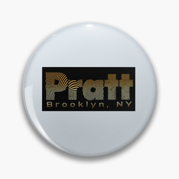 Artikelvorschau, Logo des Pratt Institute, Brooklyn, NY (Gold auf Schwarz) entworfen und verkauft von daisyrose6668.
