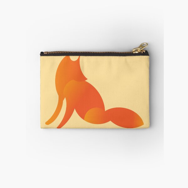 Item preview, Minimalist Sitting Fox or Wolf Silhouette - Gradient Orange Wildlife Art designed and sold by Abaseen.