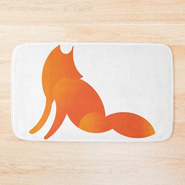Item preview, Minimalist Sitting Fox or Wolf Silhouette - Gradient Orange Wildlife Art designed and sold by Abaseen.