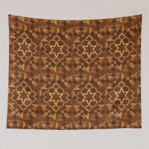 Item preview, Wooden Mosaic Islamic Pattern, Abstract wood texture pattern designed and sold by patterncrow.