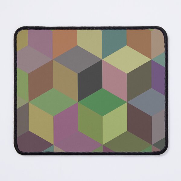 Item preview, Earthy Violet Modern 3D Cubes designed and sold by capricedefille.