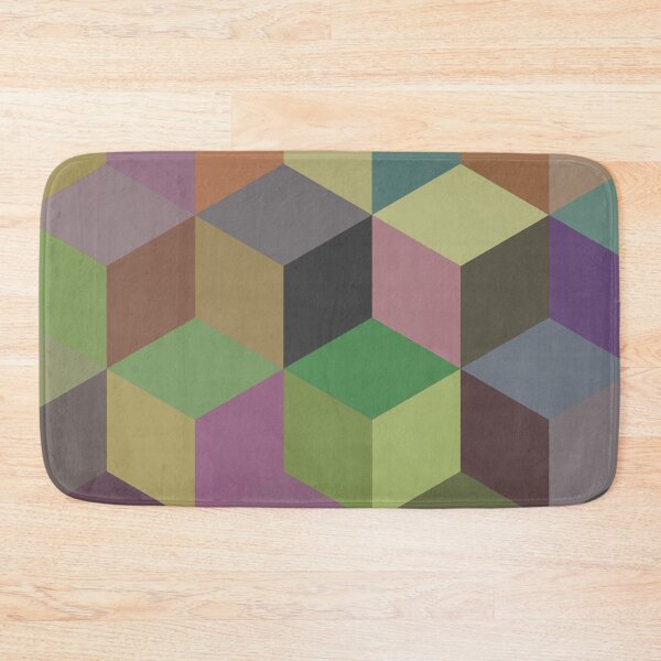 Item preview, Earthy Violet Modern 3D Cubes designed and sold by capricedefille.