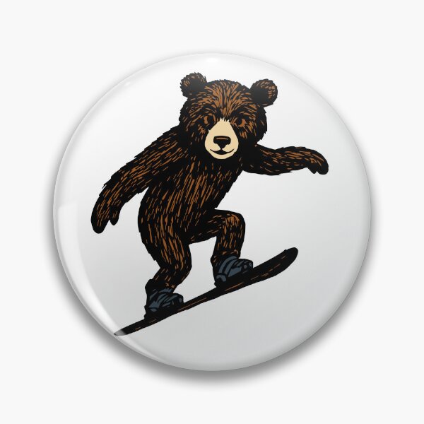 Item preview, Cute Bear Doing Snowboarding designed and sold by AdventArt.