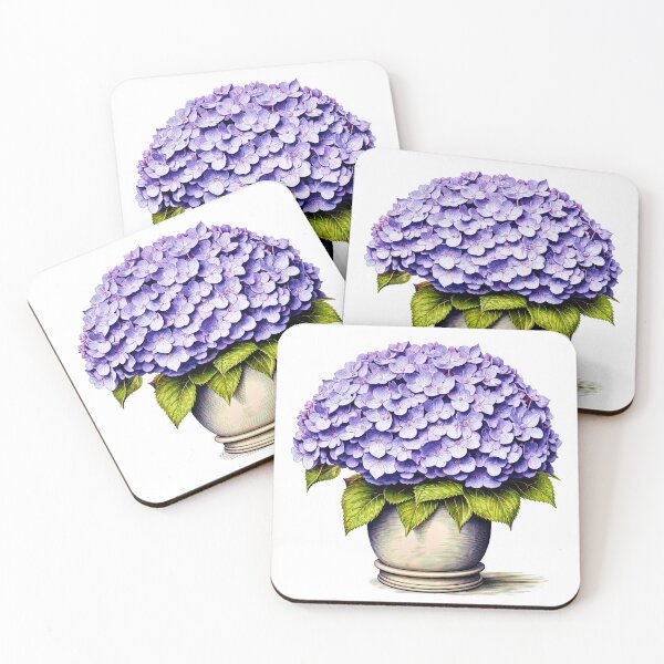Item preview, Vibrant Hydrangea Bouquet in Ornate Vase designed and sold by LanaGustavsson.
