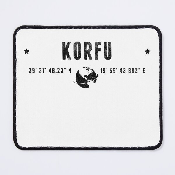 Item preview, Korfu Greece Coordinates Minimalist Design designed and sold by capricedefille.