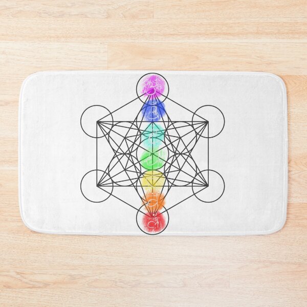 Item preview, Chakra on Metatron's Cube in Black designed and sold by Hues of Zen.