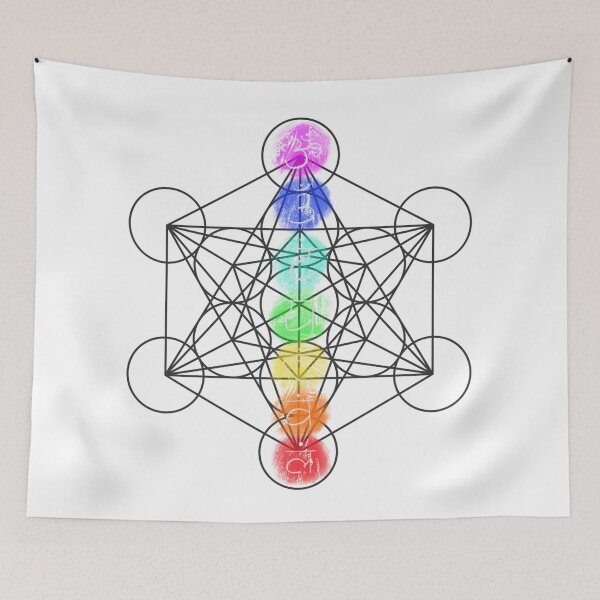 Item preview, Chakra on Metatron's Cube in Black designed and sold by Hues of Zen.