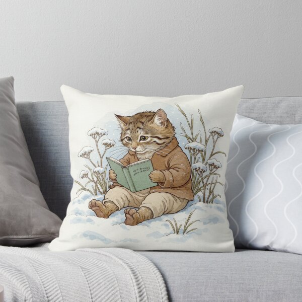Item preview, Cozy Pallas’s Cat Reading in the Snow designed and sold by Pasteltone.