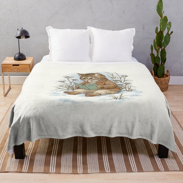 Item preview, Cozy Pallas’s Cat Reading in the Snow designed and sold by Pasteltone.