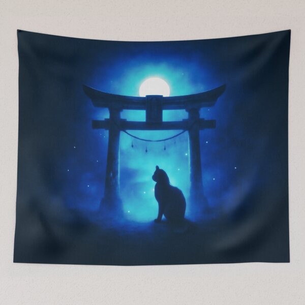 Item preview, Lunar Silence: Zen Cat under the Torii Gate designed and sold by TakaArtWorks.
