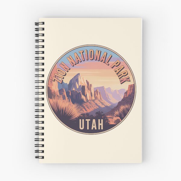 Item preview, Retro Sunset Zion National Park Utah Sticker designed and sold by Horizon Tales.