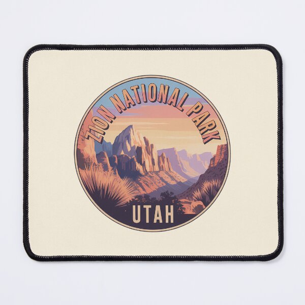 Item preview, Retro Sunset Zion National Park Utah Sticker designed and sold by Horizon Tales.
