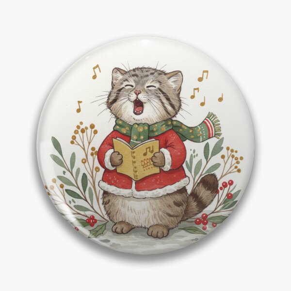 Item preview, Christmas Caroling Pallas’s Cat designed and sold by Pasteltone.
