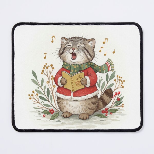 Item preview, Christmas Caroling Pallas’s Cat designed and sold by Pasteltone.
