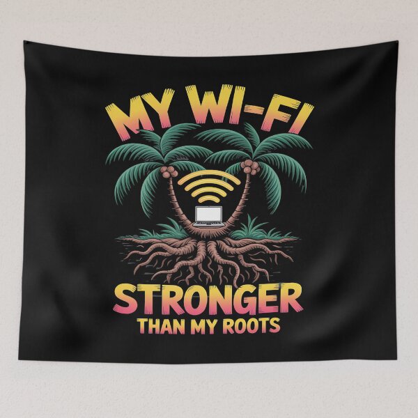 Item preview, home is wifi hotspot - work from anywhere - remote worker - WiFi and wanderlust - laptop and passport - travel and work freedom - location independent - backpack office - coworking traveler designed and sold by JansenGS.