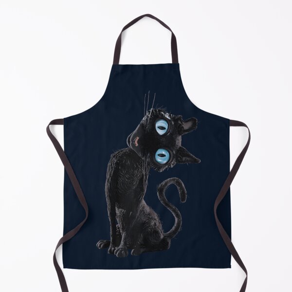 Item preview, Creepy Cute Black Cat Blue Eyes Oddly Adorable Feline Halloween Aesthetic Art designed and sold by HarinDonreka.