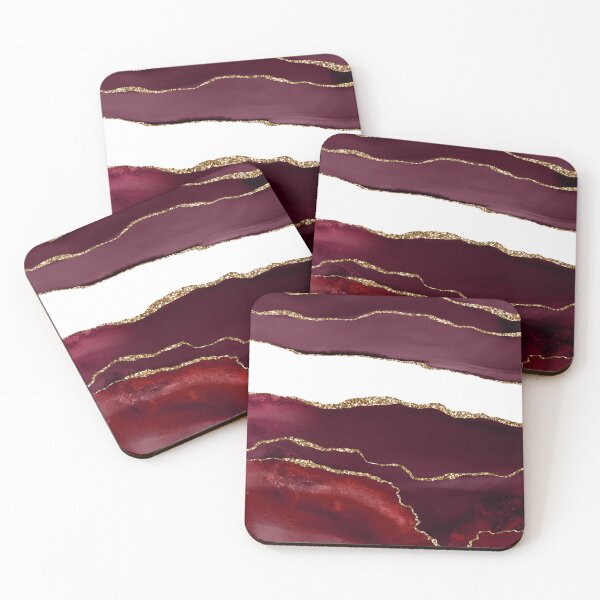 Item preview, Burgundy Gold Agate Design designed and sold by capricedefille.