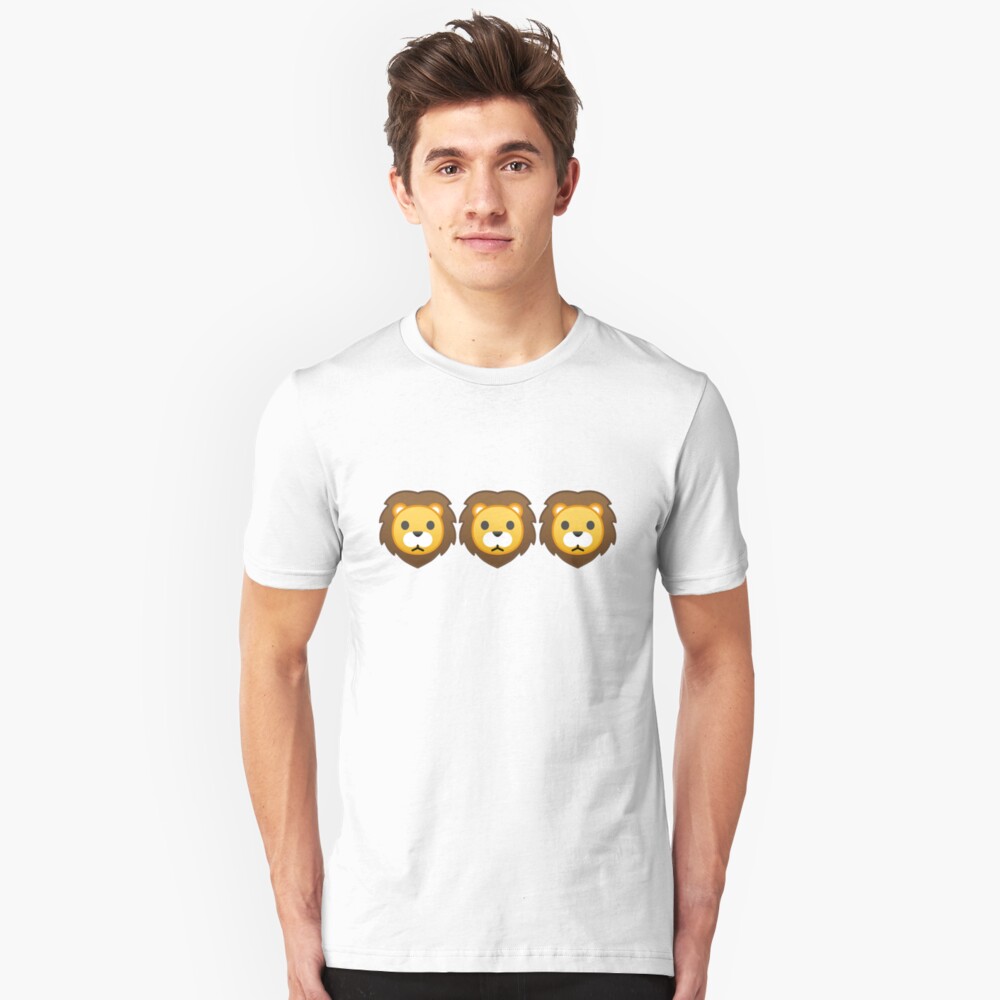 three lions on a shirt tshirt