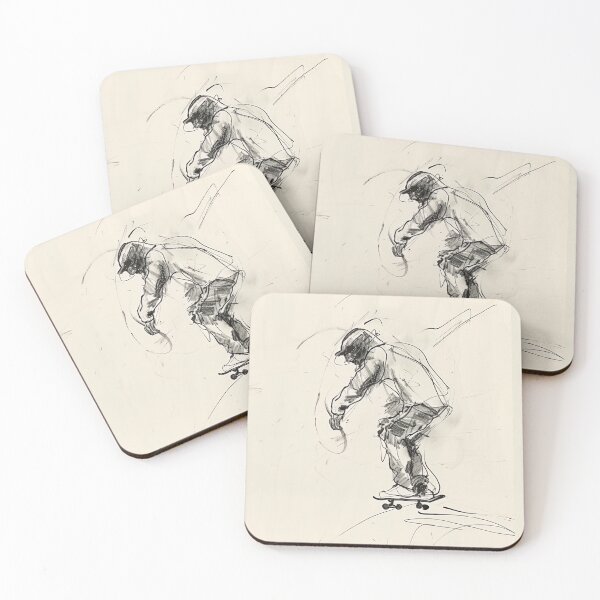 Item preview, Vintage Skateboarder Retro Illustration designed and sold by SleekLineSketches.