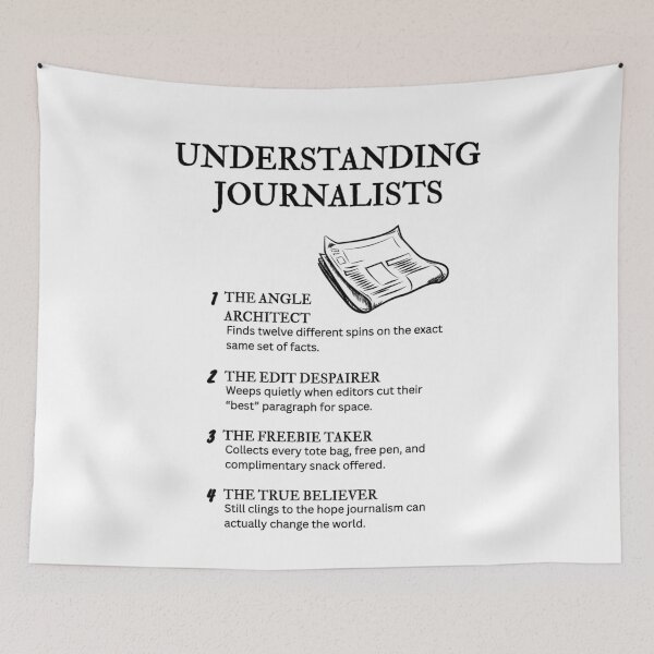 Item preview, Real Journalist Life – Relatable & Funny Press Humor designed and sold by PsyFlow35.