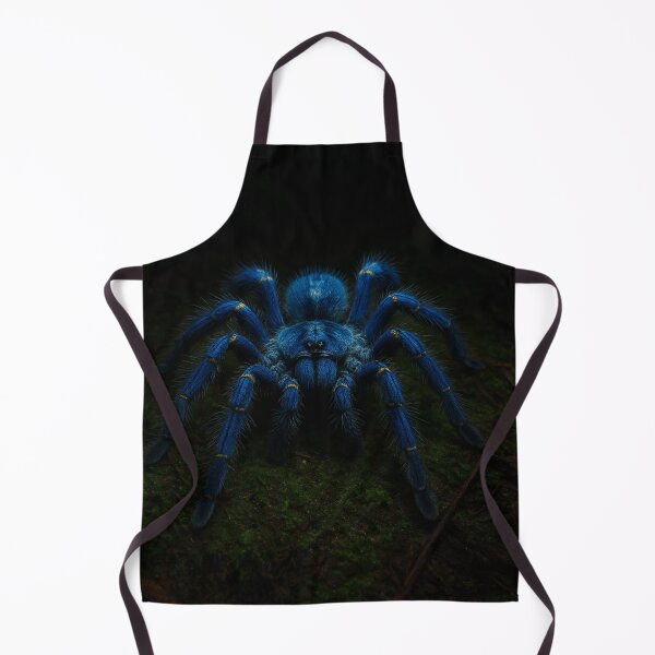 Item preview, Gooty Sapphire Tarantula in Forest – Rare Blue Spider Wildlife designed and sold by NocturnalNook.
