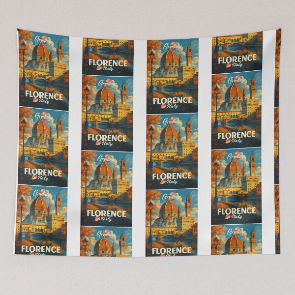 Item preview, 4 Greetings From Florence - Italy - Retro Autumn Dreams designed and sold by lauren-cekhan.
