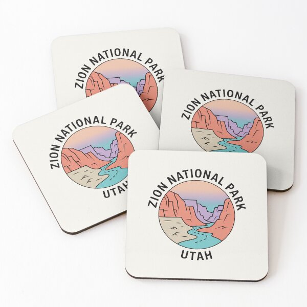 Item preview, Zion National Park Utah Minimalist Pastel Artline Sticker designed and sold by Horizon Tales.